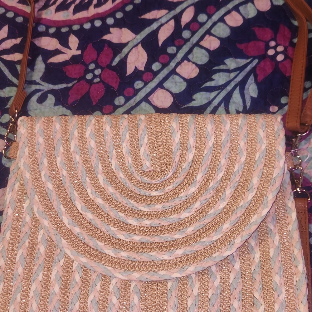 Stylish Tan and Cream Woven Women's Bag